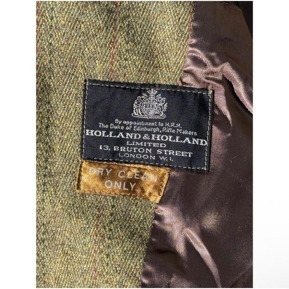 Holland Holland London Blazer Jacket Mens Medium Rifle Makers Tweed Vintage - Picture 4 of 8
